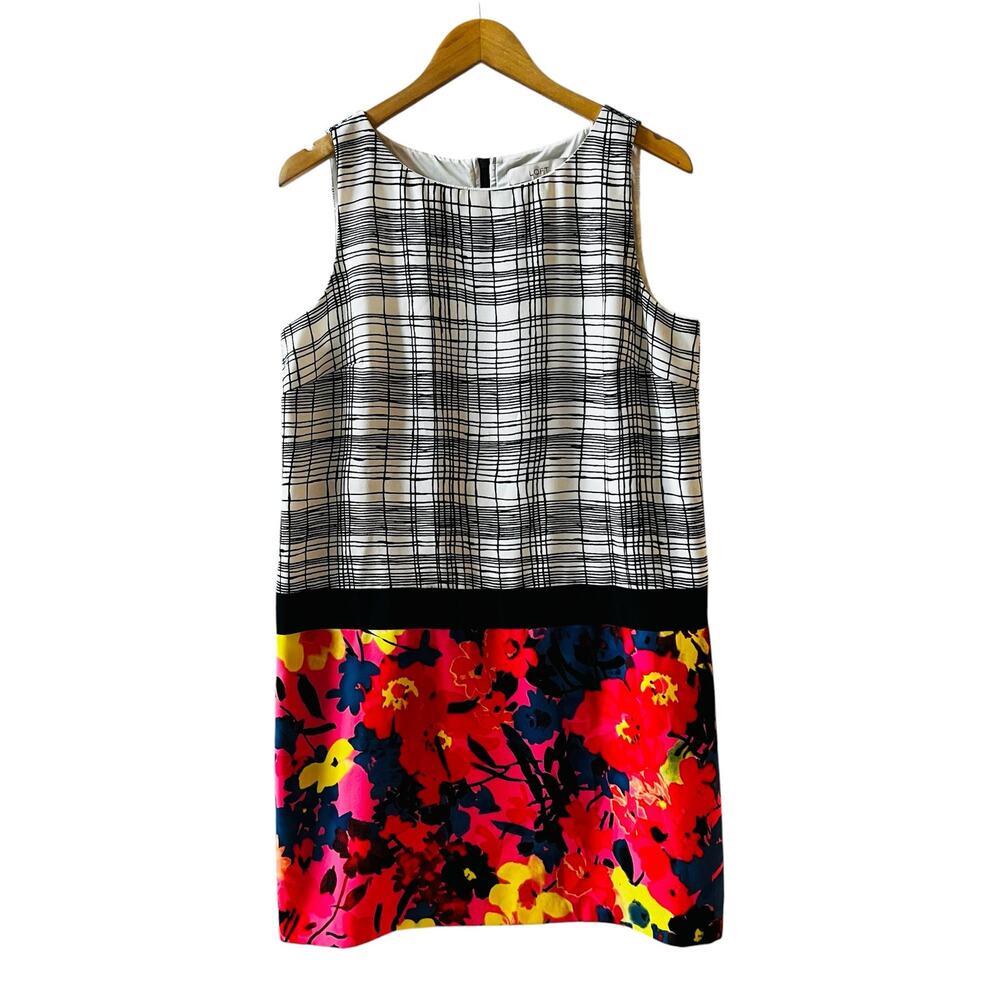 Ann Taylor Loft Multi Print Sleeveless Dress Size 10
